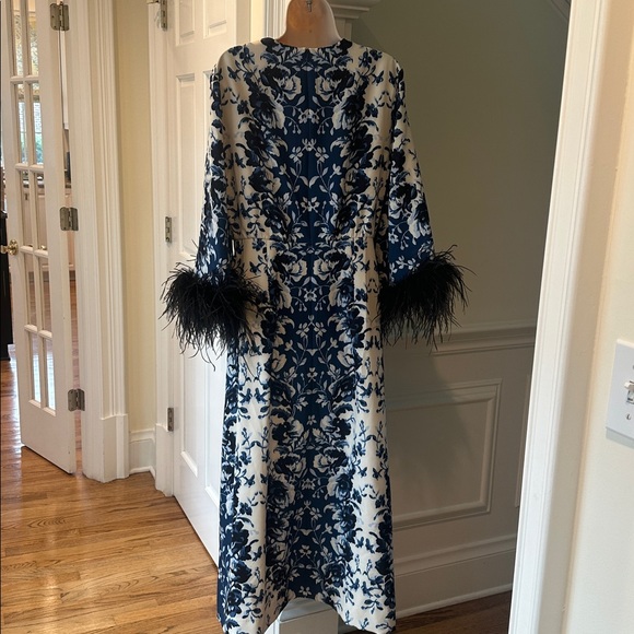 Tuckernuck Indigo Reflection Feather Jamison Dress Size L - Picture 5 of 8